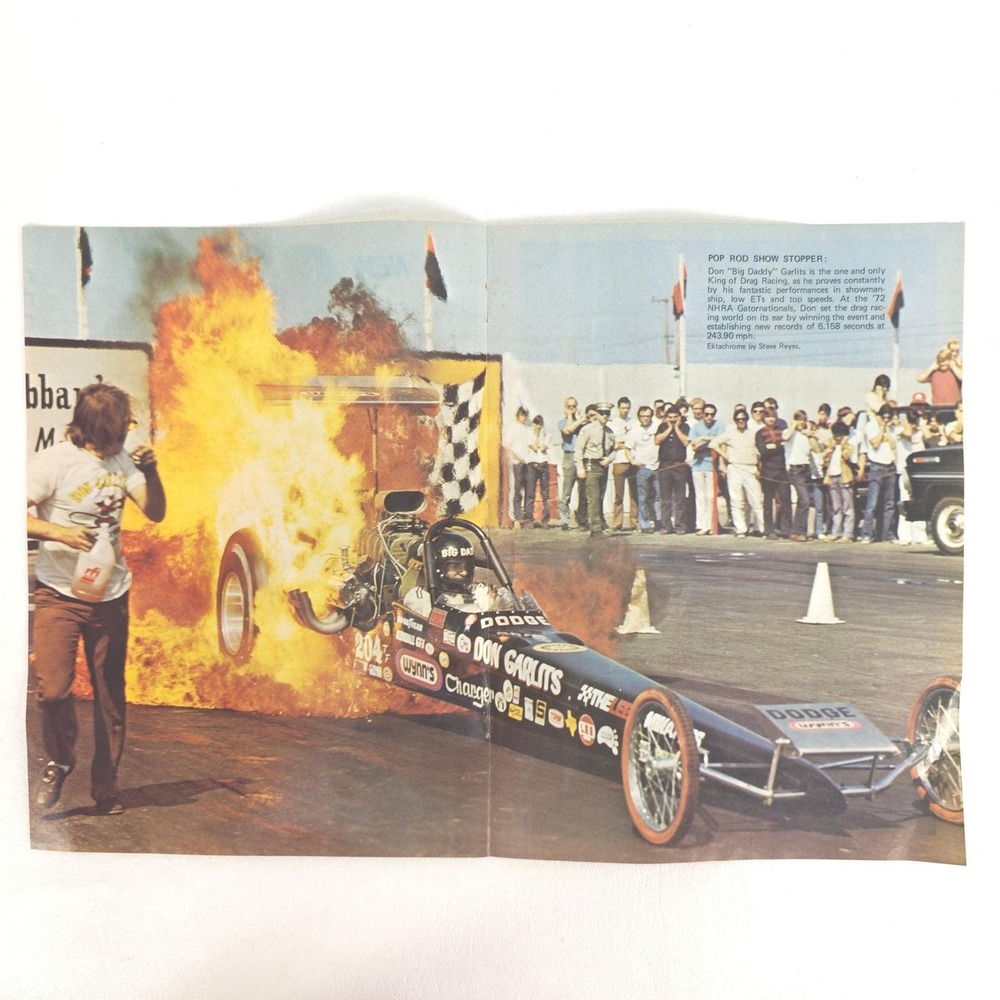 Vintage Don Garlits Dodge Dragster Print Ad NHRA Centerfold Advertising Promo